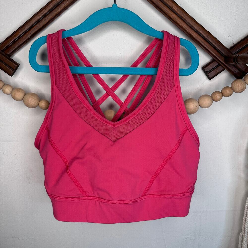 Lululemon Vibrant Pink Mesh Strap It Like Its Hot Sports Bra